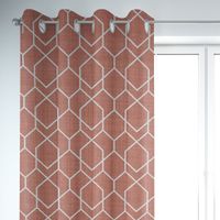 61911-Gardinenstoff-Dekostoff-Jacquard-Digitaldruck-Geometrie-Sechseck-terracotta-beige-1-4m-Breite-KW42-84267Capture0167Vorhang3.jpg Gardinenstoff Dekostoff Digitaldr. Geometrie Sechseck terracotta beige