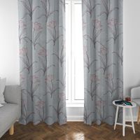 Gardinenstoff Dekostoff Tulpen mint 1.40m Breite