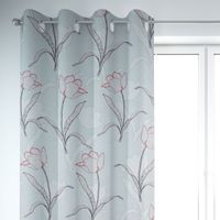 Gardinenstoff Dekostoff Tulpen mint 1.40m Breite