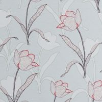 Gardinenstoff Dekostoff Tulpen mint 1.40m Breite
