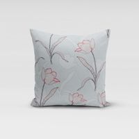 Gardinenstoff Dekostoff Tulpen mint 1.40m Breite