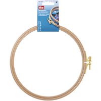 Prym Stickrahmen rund aus Buchenholz mit Messing Verstellschraube 19cm