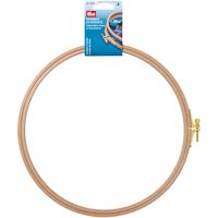 Prym Stickrahmen rund aus Buchenholz mit Messing Verstellschraube 25cm