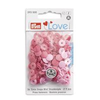 Prym Color Snaps Mini Druckknöpfe Kunststoff 9mm 36 Stück rosa und pink