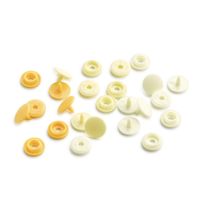 Prym Color Snaps Mini Druckknöpfe Kunststoff 9mm 36 Stück hellgelb