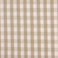 Gardinenstoff Dekostoff Landhausstoff weiß beige kariert 1.60m Breite