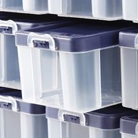 Prym Sortierkasten mit 9 Boxen Kunststoff blau transparent 27x12x21cm