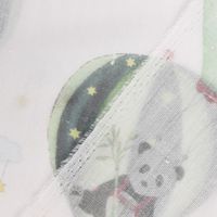 Gardinenstoff Kinderzimmerstoff halb-transparent Lamarama Lamas. Panda