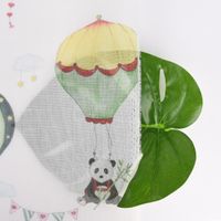Gardinenstoff Kinderzimmerstoff halb-transparent Lamarama Lamas. Panda