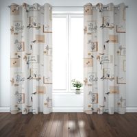 Dekostoff Halbpanama Digitaldruck Lebensweisheiten beige 140cm Breite