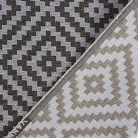 Dekostoff Jacquardstoff Wendestoff Leinen Rauten Inka ecru beige 1.50m