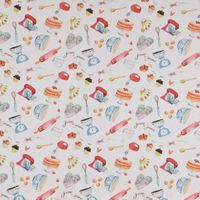 SCHÖNER LEBEN. Tischdecke Digitaldruck Bakery Backen ecru multi