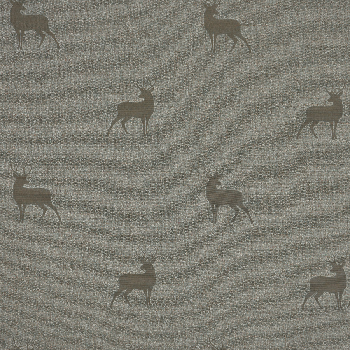 Dekostoff Landhausstoff Wendestoff Hirsche beige braun türkis 1.40m
