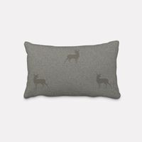 Dekostoff Landhausstoff Wendestoff Hirsche beige braun türkis 1.40m