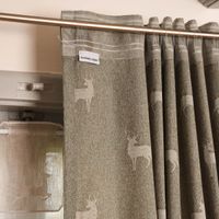 Dekostoff Landhausstoff Wendestoff Hirsche beige braun türkis 1.40m