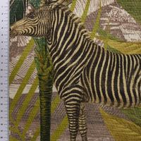Dekostoff Digitaldruck Halbpanama Panel Tropical Safari Dschungel 1Stk 1.36x1.28m