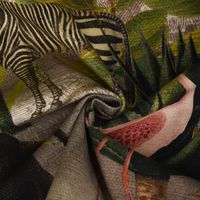 Dekostoff Digitaldruck Halbpanama Panel Tropical Safari Dschungel 1Stk 1.36x1.28m