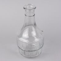 Vase geprägt verschiedene Muster Glas klar 11.5x22cm