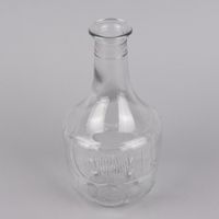 Vase geprägt verschiedene Muster Glas klar 11.5x22cm