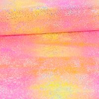Jerseystoff Stretch Jersey Glitzer Neonfarben orange pink gelb 1.5m