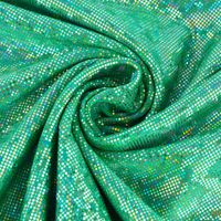 Jerseystoff Stretch Jersey Glitzer holografisch uni grün 1.5m Breite
