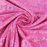 Jerseystoff Stretch Jersey Glitzer holografisch uni pink 1.5m Breite