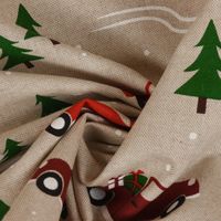 SCHÖNER LEBEN. Kissenhülle Winterwelt Tannenbaum Auto natur grün rot
