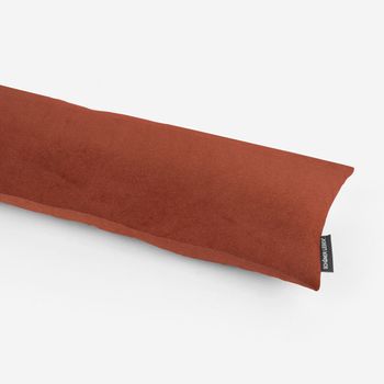 SCHÖNER LEBEN. Zugluftstopper Velvet Samt ein rostbraun div. Größen