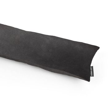 SCHÖNER LEBEN. Zugluftstopper Kunstleder Dust uni anthrazit
