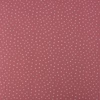 Bekleidungsstoff Double Gauze Windelstoff Punkte altrosa weiß 1.30m