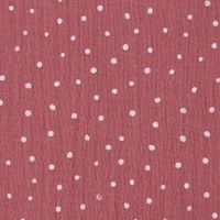 Bekleidungsstoff Double Gauze Windelstoff Punkte altrosa weiß 1.30m