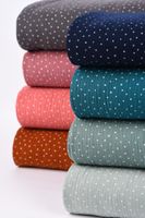 Bekleidungsstoff Double Gauze Windelstoff Punkte hellmint weiß 1.30m