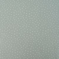 Bekleidungsstoff Double Gauze Windelstoff Punkte hellmint weiß 1.30m