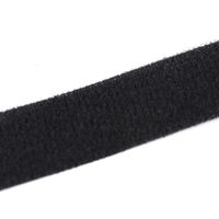 Flauschband Klettband Gardinenband schwarz zum Aufnähen Breite 20mm