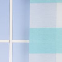 Gardine Flächenvorhang Schiebe-Paneele Meterware LOFT Querstreifen Linien weiß türkis 60cm Breite