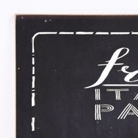 Clayre & Eef Textbild Fresh Pasta MDF schwarz weiß gelb 30x40cm