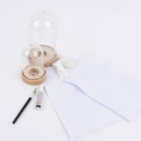 Creativ Company Deko Bau-Set für 2 Kunststoffglocken mit Papierhäusern 9-teilig