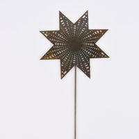 Deko Stecker Stern Metall Cut-Out messingfarben 15cm