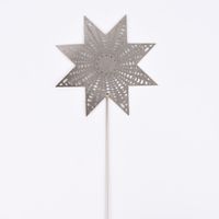 Deko Stecker Stern Metall Cut-Out silberfarben 15cm