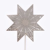 Deko Stecker Stern Metall Cut-Out silberfarben 15cm