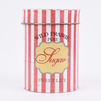 Aufbewahrungsdose Retro Tea Blech rot weiß 16x22cm