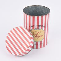Aufbewahrungsdose Retro Tea Blech rot weiß 16x22cm
