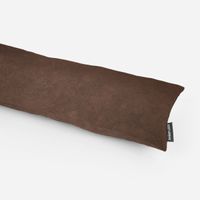 SCHÖNER LEBEN. Zugluftstopper Kunstleder Dust uni braun div. Größen