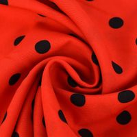 Polyester Punkte rot schwarz 1.5m Breite