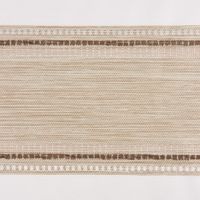 Dekostoff Gardinenstoff Meterware ELPASO Streifen creme braun taupe 1.50m Breite