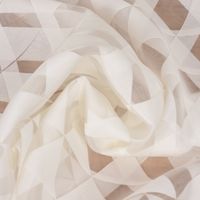 Stores Organza Ausbrenner mit Bleiband Dreiecke ecru 300cm Höhe