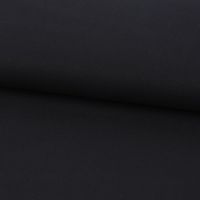 Bekleidungsstoff Baumwollstoff Flanell dünn uni schwarz 1.42m Breite
