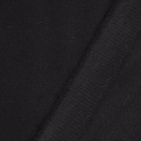 Bekleidungsstoff Baumwollstoff Flanell dünn uni schwarz 1.42m Breite