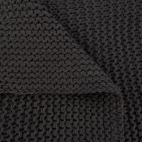 Strickplaid Wolle einfarbig schiefergrau 130x170cm