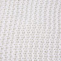 Strickplaid Wolle einfarbig weiß 130x170cm